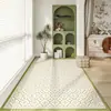 Alfombra de Piso de Aspecto Limpio Minimalista Moderna, PVC Lavable y Limpiable con Trapo, Alfombra de Tamaño Grande para Sala de Estar y Dormitorio, Alfombra de Sofá de Cobertura Completa