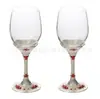 Liga de Zinco Taça de Vinho Tinto High-end Luxo Metal Goblet Vidro Utensílios para Vinho Acessórios para Casa Pacote com Dois