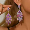 Pendientes de Pluma de Pájaro de Lujo Transfronterizos Borla Cristal Pluma Pendientes de Mujer Pendientes Combinación Vestido Pendientes de Banquete Venta al por Mayor