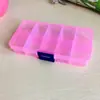 Caja de Medicina Transparente Mini Portátil Desmontable DIY Clasificación Caja de Almacenamiento para Viaje Organizador de Joyería de 10 Compartimentos