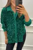 2025 Estación Independiente Transfronteriza Aliexpress Amazon_Otoño e Invierno S Moda Manga Larga Holgada Casual Camisa con Lentejuelas