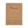 Moda Europea y Americana Más Vendida Doce Constelaciones Mapa del Cielo Estrellado Collar de Pedrería Tendencia Personalizado Simple Colgante de Circonita