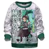 Ropa para Hombre Transfronteriza Nuevo Modelo Anime Demon Slayer Estampado Digital Cuello Redondo Casual Sudadera de Manga Larga para Hombre Otoño e Invierno
