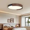 [Transfronterizo] Lámpara de Habitación con Protección Completa para los Ojos Color Nogal Estilo Italiano Lámpara de Estudio Espectro Minimalista Lámpara de Techo Minimalista para Dormitorio