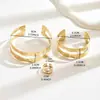 Anillo de brazo de doble capa de venta caliente transfronterizo diseño simple sentido abierto liso anillo de pulsera textura de viento fresco ajustable