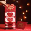 [Explosões de Som de Agitar] Envelope Vermelho Dobrável Pais Enviam Filho e Filha Presente para Adulto Criativo 520 Envelope Vermelho Casal