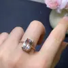 Anillo de Morganita natural, alta claridad, destello de fuego brillante, tamaño de piedra suelta 8*11 mm, finamente elaborado con plata de ley 925