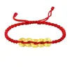 Pulsera tejida con moneda de los Cinco Emperadores Shajin Cuerda Roja de la Suerte de este Año para Hombres y Mujeres Cuerda de Mano para Parejas Regalos para Amigos