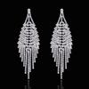 Oferta especial Europa e Estados Unidos brincos longos populares joias de noiva brincos de franja com strass brincos explosivos AliExpress