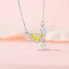 Diseño Original Serie Costa de Verano Collar de Limón para Mujer Pequeño Fresco Casual Estilo Vacaciones Cadena para Clavícula con Borla Mayoreo