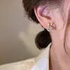 2025 Estilo Caliente Orejas de Conejo Giratorias Zirconia Diamante Accesible Lujo Pendientes Moda Versátil Lindo Regalo para Novia Venta al por Mayor