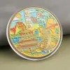 Monedas conmemorativas de ciudades, recuerdos turísticos, monedas coloridas en relieve con paisajes arquitectónicos de Beijing, Shanghái y Nanjing, monedas conmemorativas coleccionables