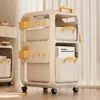Estante de almacenamiento para mochila escolar, gabinete multifuncional debajo del escritorio con ruedas para estudiantes, estante de almacenamiento de libros para niñas, carrito de almacenamiento para el hogar