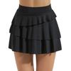 Falda deportiva de dos piezas con bolsillos laterales falsos para mujer, antiexposición, para correr, de secado rápido, para fitness, con cintura alta y plisada