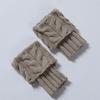 Calcetines de Pila Transfronterizos de Amazon Calcetines Cálidos para Mujer Calentador de Piernas de Lana Tejido Otoño e Invierno Calentador de Pies Corto para Mujer Trenzado
