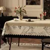 Toalha de Mesa Retrô Francesa Impermeável e à Prova de Óleo Sem Lavagem Novo Estilo 2026 Toalha de Mesa Anti-Escaldamento Luxo Leve Toalha de Mesa de Café de Alta Qualidade