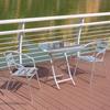 Mesas y Sillas de Balcón Casuales y Simples Personalizadas Patio Tienda de Té con Leche Aleación de Aluminio Mesas y Sillas Combinación de Muebles Creativos para Exterior