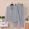 En stock En stock Estilo Nuevo Invierno Doble Cara Polar Jacquard Cárdigan Solapa Pijama para Hombre Lujo Ligero Manga Larga Ropa de Casa Ropa Exterior