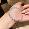 Pulsera de Flor y Lazo de Circonita Francesa, Lujo Ligero, Gama Alta, Pulsera Exquisita, Moderna, Dulce y Elegante