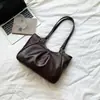 Bolsa de ombro única grande e elegante feminina brilhante, luxo leve, moda outono, novo estilo coreano 2026, bolsa de axila para o dia a dia