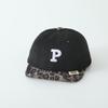 Gorra Benhui con Estampado de Leopardo para Niños Gorra de Béisbol de Patchwork a la Moda para Niños con Bordado de Letras Gorra de Béisbol Unisex Versátil para Niños