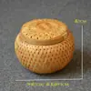 Caja de almacenamiento tejida de bambú, lata de té hecha a mano estilo nórdico, caja de regalo de té Pu'er calada, caja de embalaje estilo pastoral