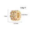 Accesorios para Collares Chapados en Oro Cobre de Alta Retención de Color Espaciadores de Circonita Microincrustados Ruedas Espaciadoras Cuentas Pulsera de Cristal DIY