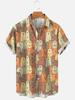 Camisa hawaiana de manga corta con estampado digital 3D de oso de dibujos animados para hombre, estilo verano 2023, estilo transfronterizo
