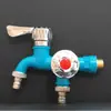 Grifo Resistente a Altas Temperaturas Uno a Dos Antihielo y Antisalpicaduras Hogareño Cocina Doble Control 4 Puntos Monocasco de Plástico Lavadora Grifo