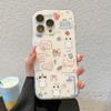 Ins Estilo Fresco Floral Apple 16Pro Funda para Teléfono Móvil Doble Capa IMD para iPhone14pro Dibujos Animados 13/16