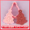 Serie Navideña Moldes para Galletas Muñeco de Nieve Árbol de Navidad 3D Dibujos Animados Moldes para Galletas Arcilla DIY Galletas Impresas Realistas