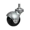 Roda Universal em Forma de Bola 1,5 polegadas 2 polegadas Roda para Móveis para Carrinho, Haste Rosqueada para Sofá, Roda Giratória em Forma de Bola de PP Preto, Personalizável