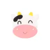 Fábrica em estoque contas de silicone Apple animal de desenho animado vaca contas soltas DIY manual caneta de contas contas de silicone atacado