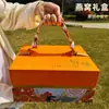 Hermes Naranja Fresco Estofado Instantáneo Nido de Pájaro Caja de Regalo Naranja Pañuelo de Seda Portátil con Logo