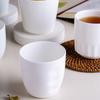 Copa Blanca Pura Sin Asa Copa de Vino Copa de Té Kung Fu Juego de Hotel Copa de Cerámica para Mesa Hogar Casa de Té Restaurante Restaurante Copa de Agua
