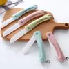 Cuchillo de Fruta Doméstico de Cerámica Plegable Cuchillo Mini Portátil de Cerámica Cuchillo Pelador de Cocina Cuchillo de Fruta para Turistas