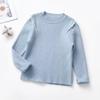 [en stock suéter de cuello redondo liso de punto acanalado para otoño e invierno de niña suéter suave y elástico rosa para bebé niña suéter para mujer]