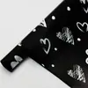 Papel de Envoltura Floral Impermeable para Comercio Exterior Transfronterizo Estilo Romántico Papel de Envoltura para Ramo de Flores Corazón a Corazón