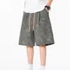 Shorts de Cinco Puntos Rectos Tie-Dye, Nuevo Estilo de Verano, de Pierna Ancha Suelta de Moda, Cómodos, Casual, Diseño Versátil, Shorts de Longitud Media para Hombre