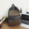 Mochila para Hombre Marca de Moda Moda Europea Americana Cuadros Mochila de Viaje de Moda Versátil Simple Cuadros Mochila Escolar para Hombre