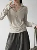 Novedades de Otoño Naranja Zhi: Camiseta de Manga Larga Estilo Coreano para Mujer, Cuello Solapa, Top Casual Estilo Old Money 77205