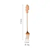 Colher e Garfo de Cavalo-Marinho em Aço Inoxidável 304, Colher para Mexer Chá com Flor e Mel, Colher Pequena em Forma de Concha, Garfo Colher para Bolo Sobremesa Frutas