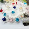 Aleación Estilo Nuevo Doble Cara Hueco Cristal Estrella Cadena de Cuentas DIY Cadena para Teléfono Colgante para Llaves Accesorios de Joyería