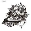Adesivos de Tatuagem para Costas da Mão Mandala com Padrões Retrô, Adesivos de Tatuagem Florais Exóticos da Moda