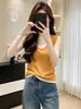 Chaleco sin mangas de color liso con bloques de color estilo coreano, imitación de dos piezas para mujer, nuevo top de verano ajustado para mujer A12937