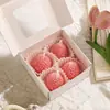 Caja de Regalo con Velas en Forma de Fresa, Velas Aromáticas para Uso en el Hogar, Velas Regalo con Fragancia Creativa y Romántica para el Día de San Valentín, Transfronterizo