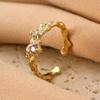 Anillo de Moda Transfronterizo para Mujer Niche Lazo Ins Accesorios de Pulsera Europeos y Americanos Sensación de Alta Gama Anillo Abierto para Dedo Anillo para Dedo de Comida