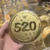 Moneda de Oro Puro 999, Paz y Alegría, 50Mg, Feliz Cumpleaños, Moneda de Oro Popular 520, Regalo para Amigos, Precio al por Mayor