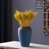 Vaso de Cerâmica Jingdezhen Enfeites Arranjo de Flores para Sala de Estar Novo Estilo Chinês Vaso Decorativo Retro Vasilha Hidropônica Vaso de Flores