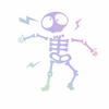 Pegatinas transfronterizas de Halloween para coches eléctricos de nueva energía con calaveras de relámpago cargándose divertidas pegatinas decorativas de terror